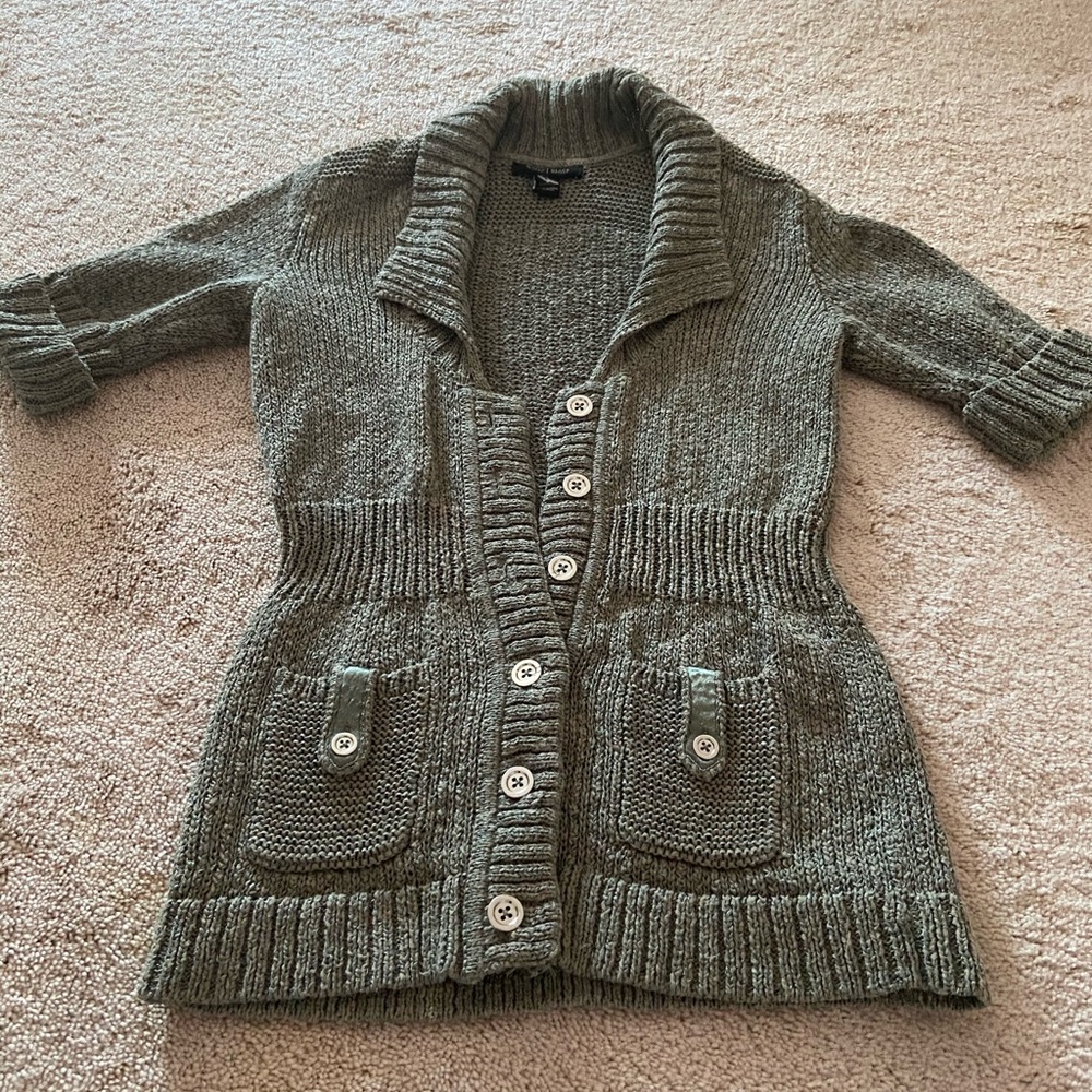 Army green sweater from